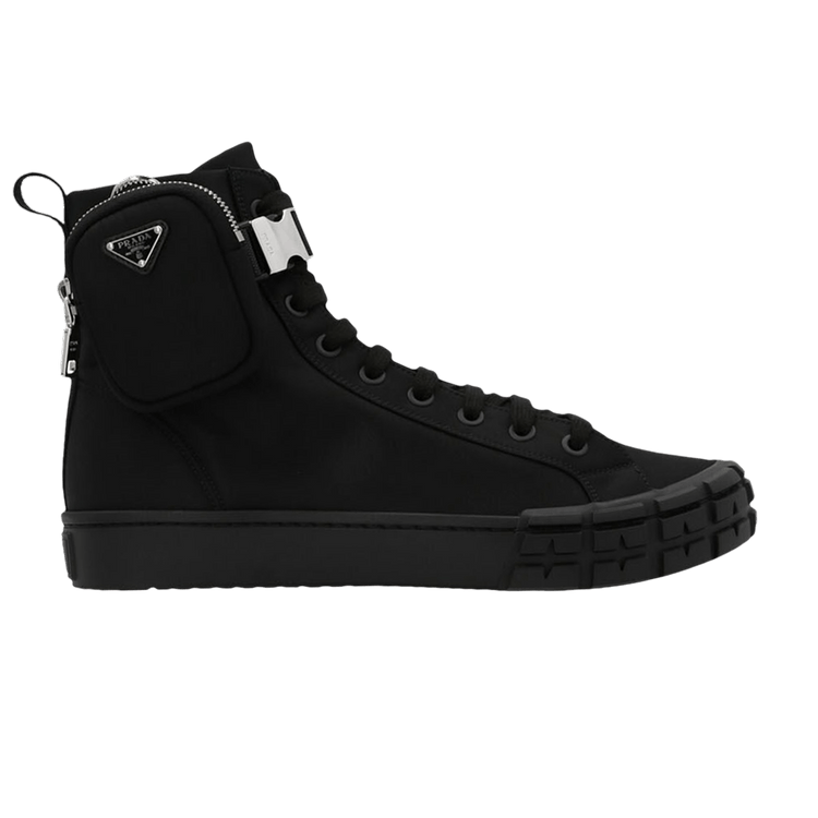 

Кроссовки Prada Wheel Re-Nylon High 'Black', черный