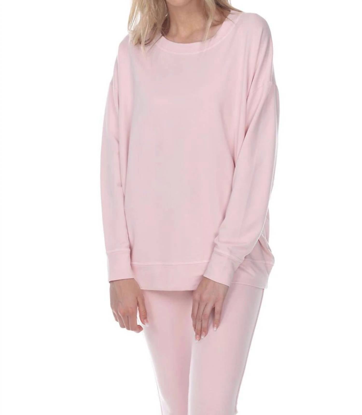 

Толстовка Taylor French Terry с круглым вырезом в цвете Blush PJ Harlow, красный