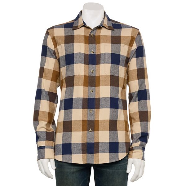 

Адаптивная фланелевая рубашка с длинным рукавом Sonoma Goods For Life, Brown Buffalo