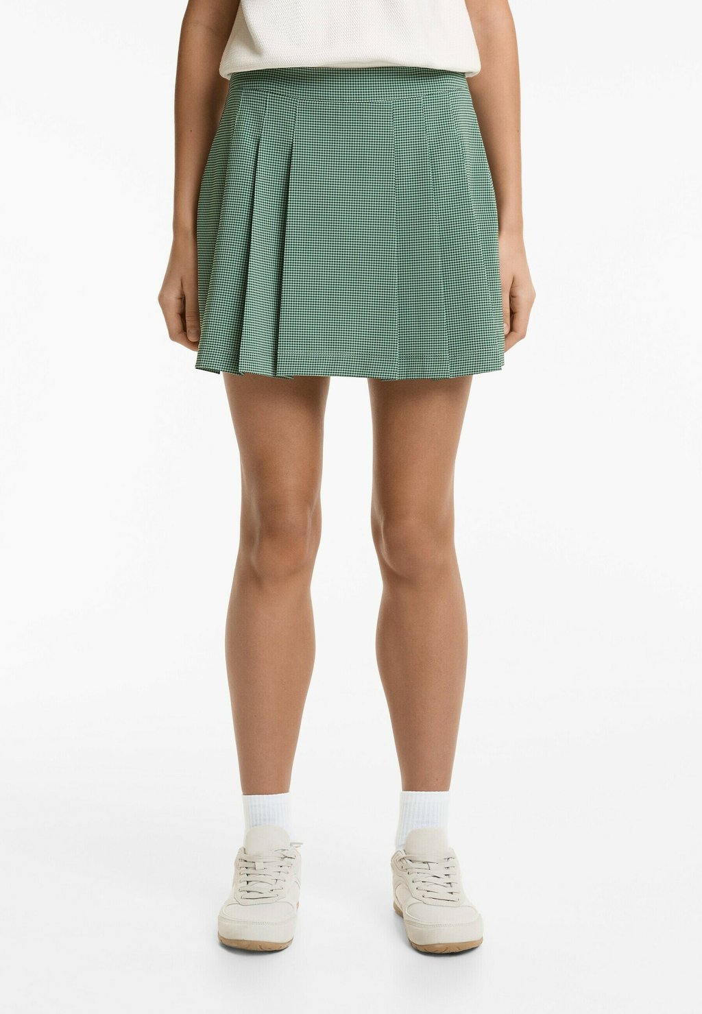 

Юбка плиссированная GINGHAM LIGHT TOUCH - A-line skirt OYSHO, зеленый