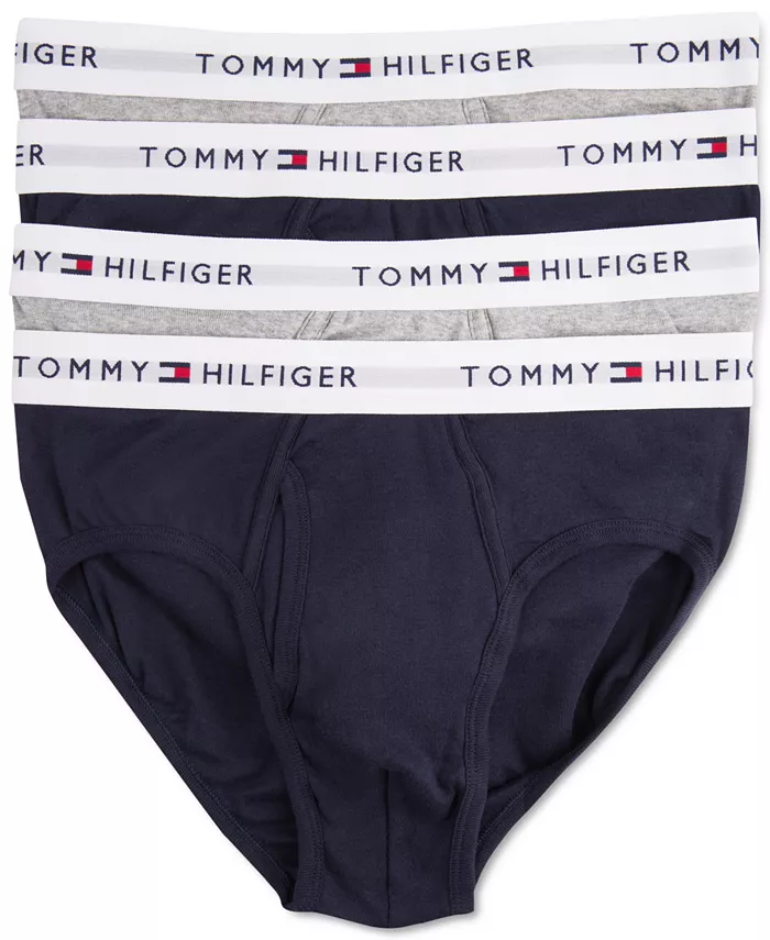 

Мужские классические хлопковые трусы с влагоотводящим эффектом, 4 шт Tommy Hilfiger, мультиколор