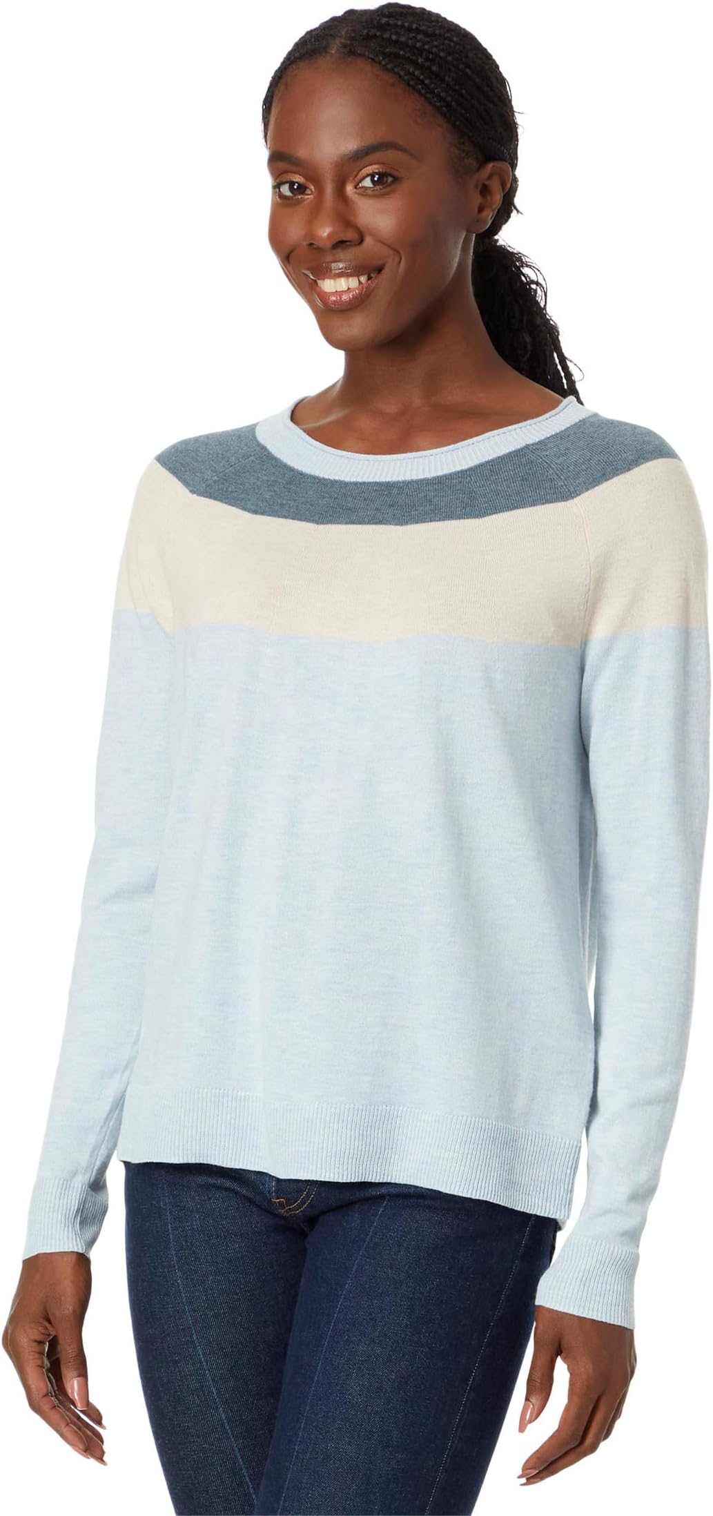 

Свитер Smartwool Edgewood Color-Block Crew Sweater, цвет Winter Sky Heather