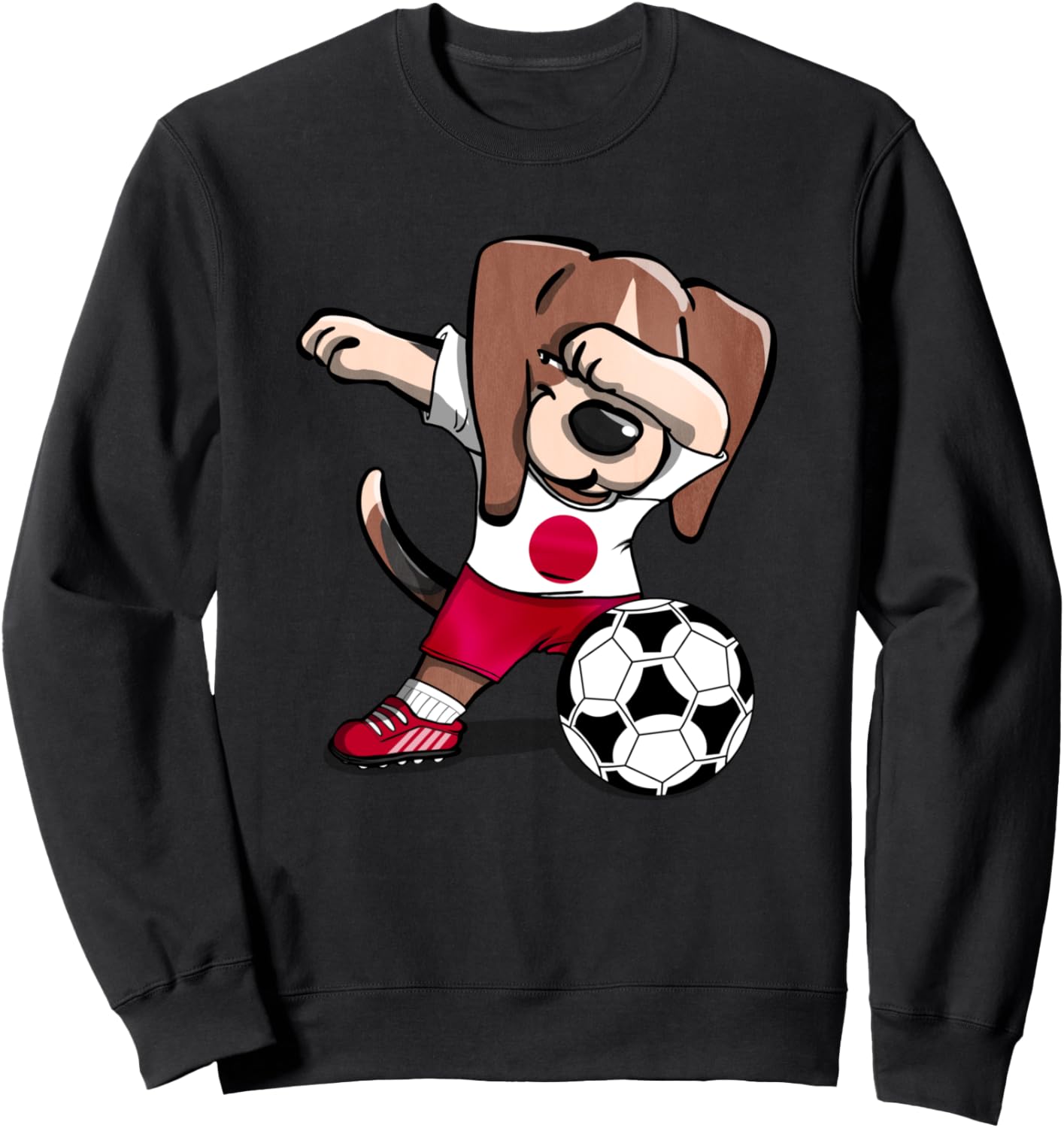 

Забавная толстовка с изображением собаки породы бигль, делающей «дэб». Забавная толстовка с изображением собаки породы бигль. Футбол в Японии. Флаг Японии. Спортивная толстовка Teeisle Japan Football, черный