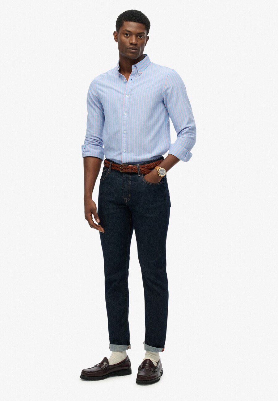 Рубашка Slim Fit на пуговицах Superdry Oxford, Pastel Blue — фото 4