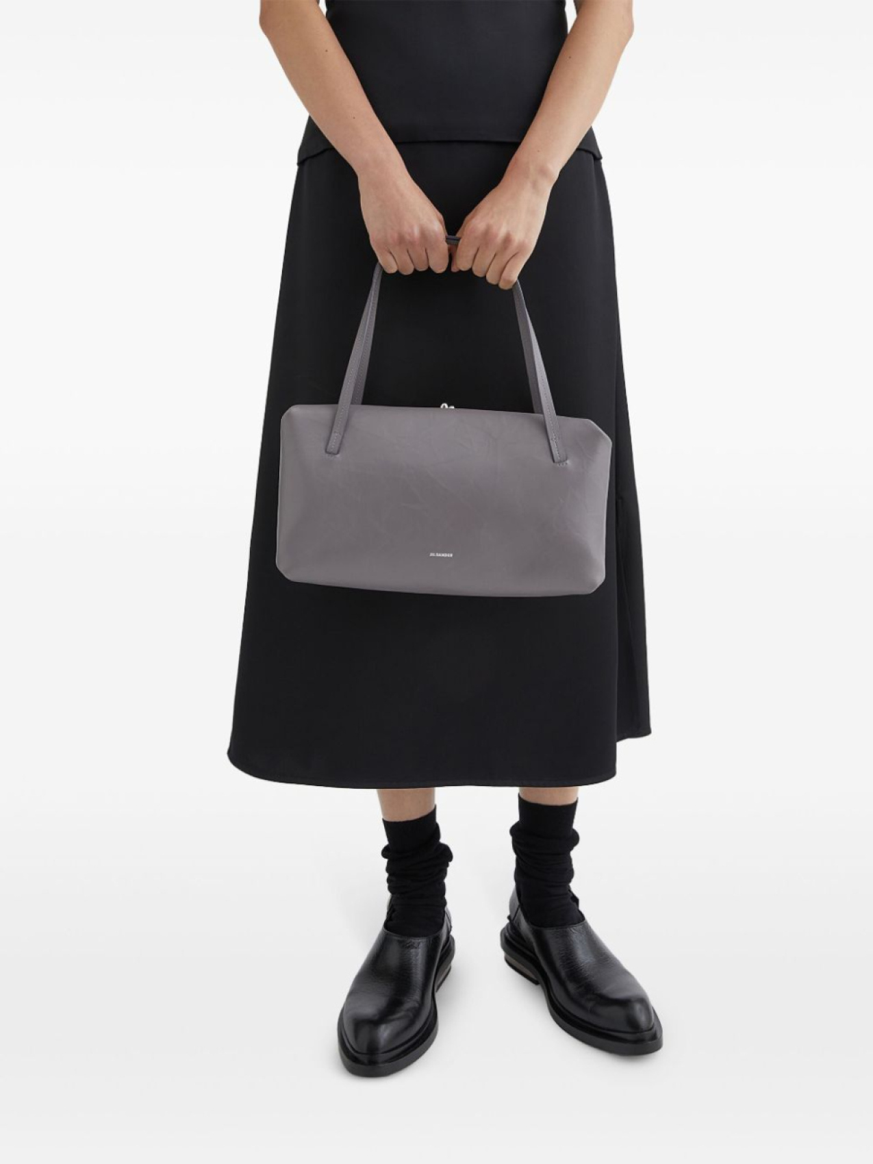 Jil Sander сумка-тоут Goji Pillow среднего размера, серый — фото 3