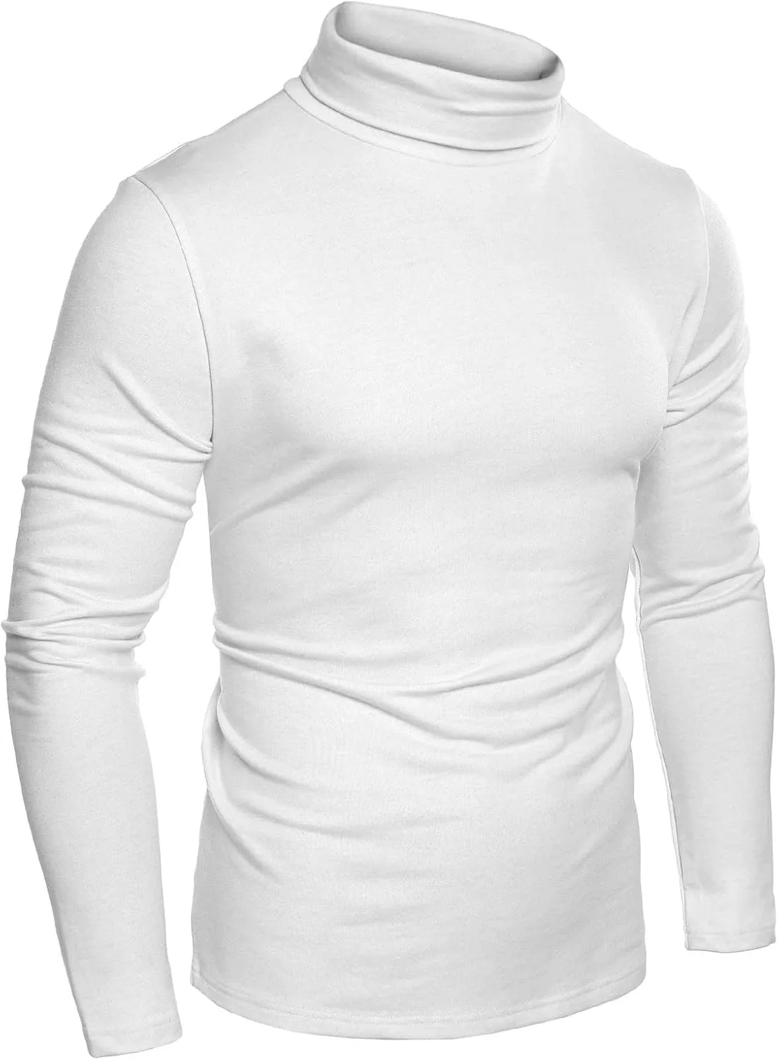 

Ymosrh мужская футболка Basic Solid, Mock Turtleneck, Slim Fit