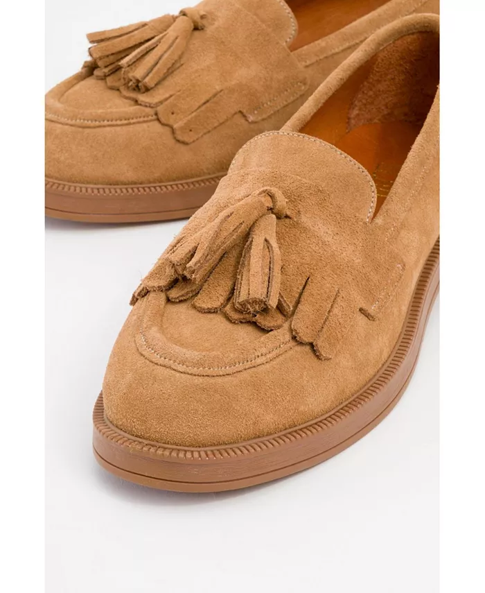 Милли Лоферы с кожаными кисточками Forever & Always Shoes, коричневый — фото 2