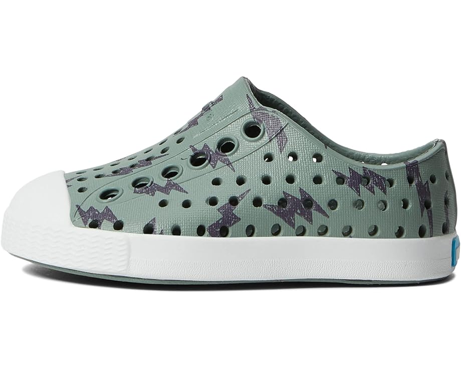 Детские кроссовки Native Shoes Jefferson Print (Toddler) Native Shoes Kids, Folk Green/Shell White/Onyx Lightning — фото 4