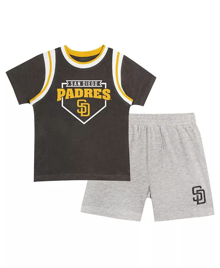 

Коричневый/серый комплект с футболкой и шортами Toddler Fanatics San Diego Padres Bases Outerstuff, коричневый