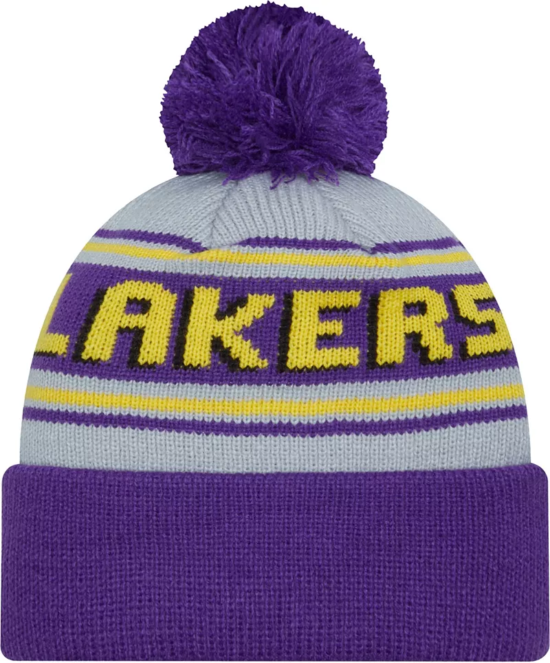 

Фиолетовая вязаная шапка New Era для взрослых Los Angeles Lakers