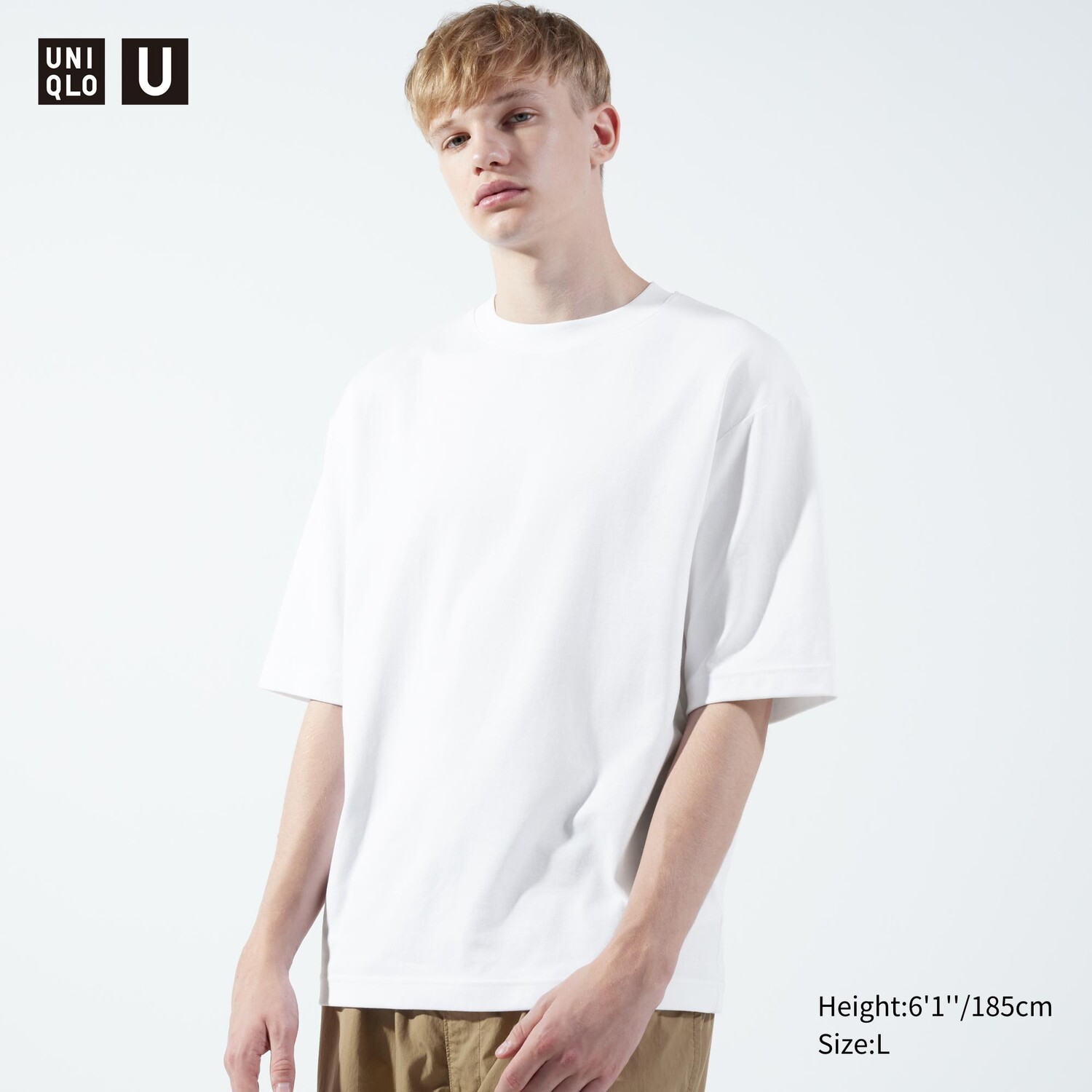 

Футболка хлопковая Uniqlo AIRism с круглым вырезом, белый дубль