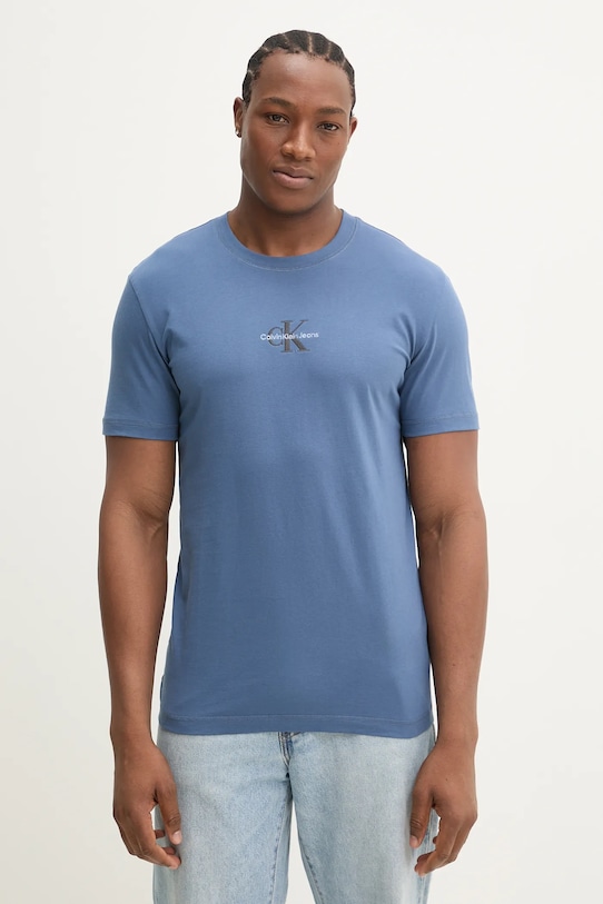 

Хлопковая футболка Calvin Klein Jeans, синий