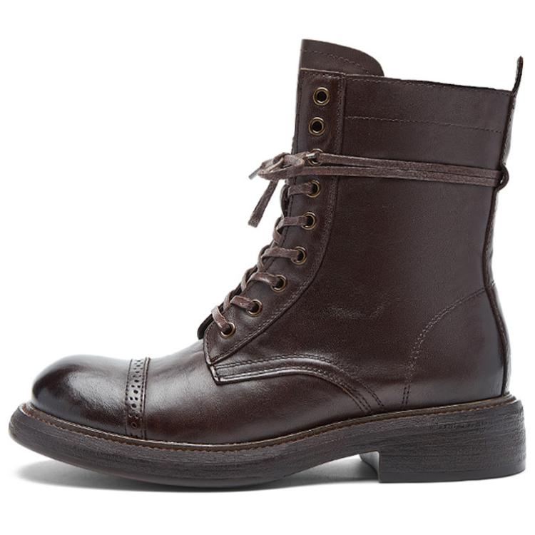 Короткие ботинки Martin 3,5 см женские NINE WEST, Brown (Fleece-Lined)