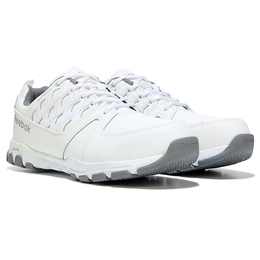

Кроссовки с металлическим носком для работы Reebok Work, white leather