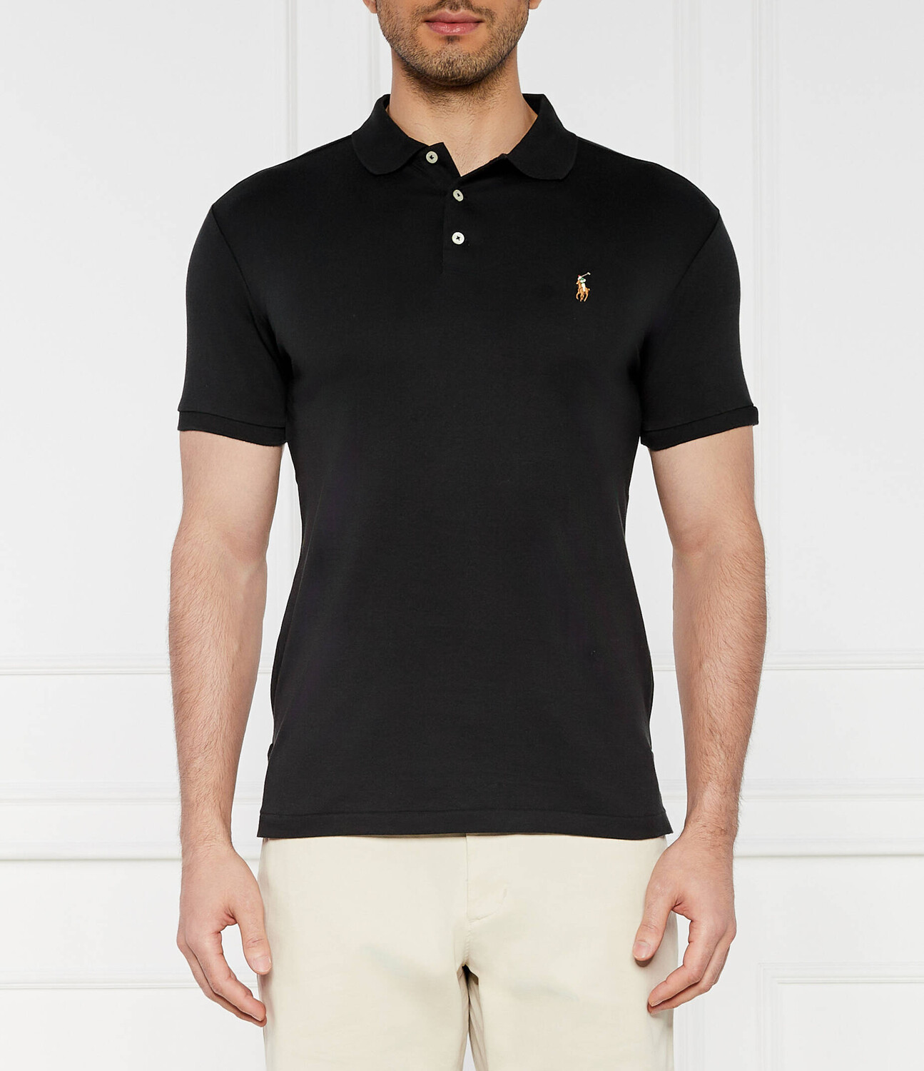 

Поло POLO RALPH LAUREN Slim Fit, черный