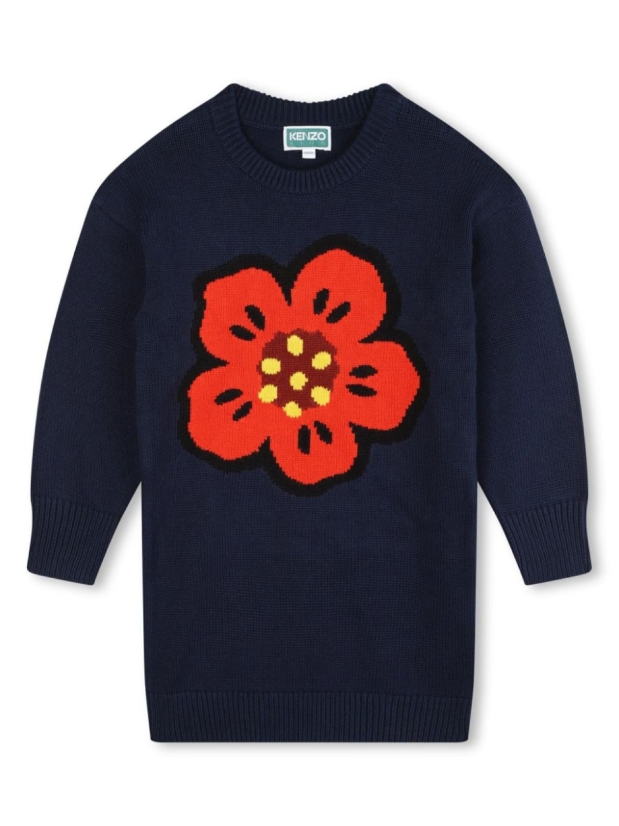 

Kenzo Kids трикотажное платье Boke Flower, синий