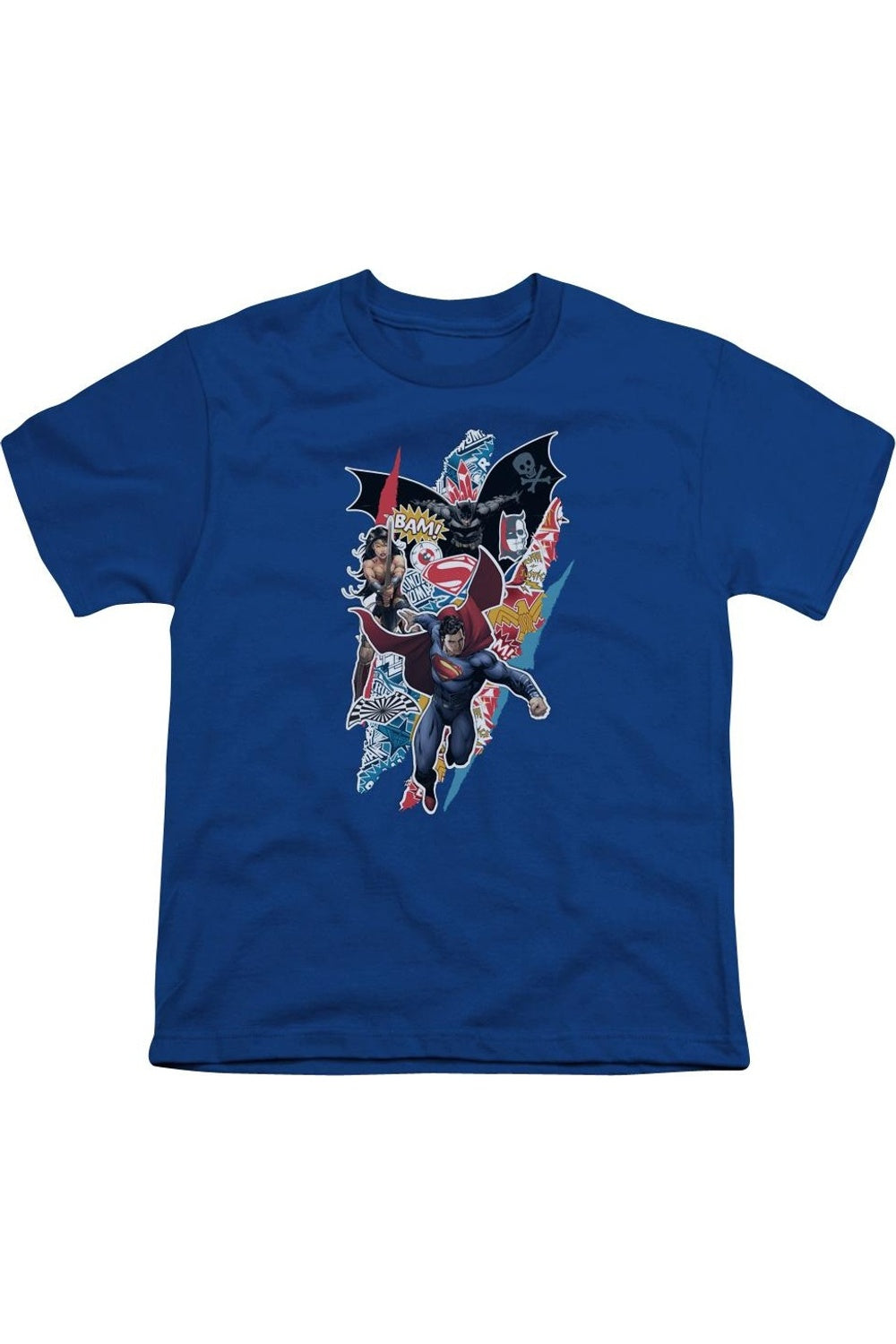 

Футболка для подростков "Бэтмен против Супермена" с эффектом потертости Gildan, синий