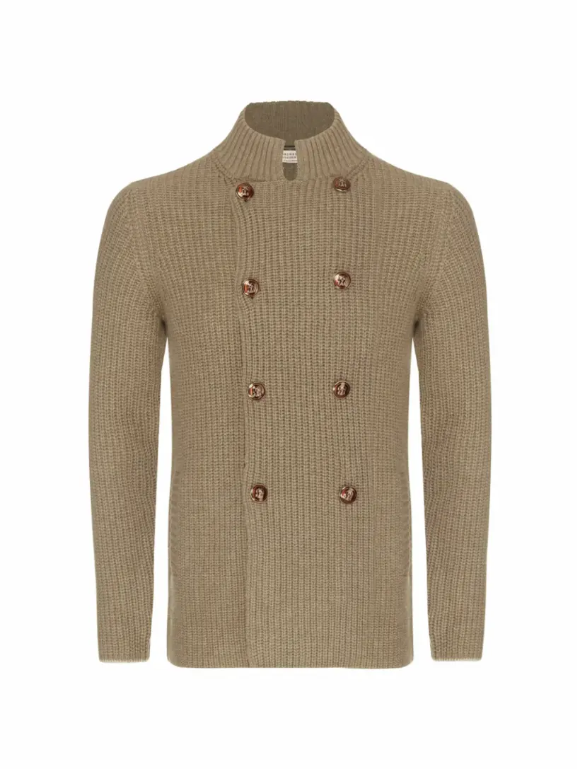

Вязаный кардиган с логотипом Brunello Cucinelli, зелёный
