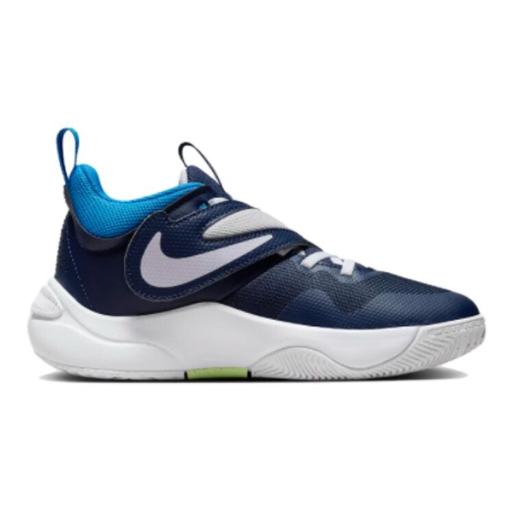 Кроссовки Nike Team Hustle D11 GS 'Midnight Navy Barely Volt', синий — фото 2