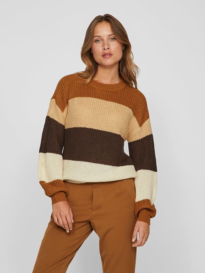 

Пуловер Vila Pullover Rita, цвет Camel/Braun/Creme