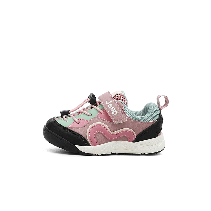 

Нескользящие износостойкие низкие повседневные кроссовки для детей Jeep, зеленый/розовый