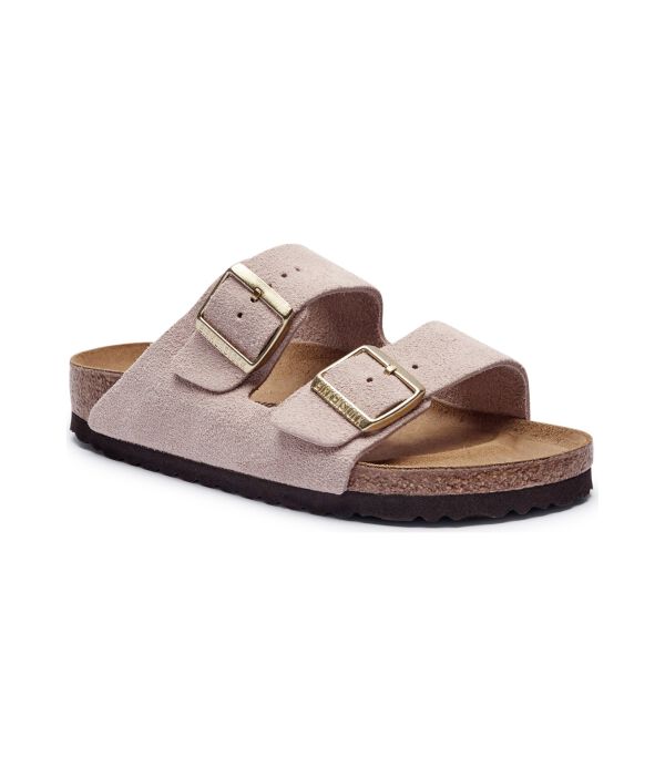 Тапочки кожаные Birkenstock Arizona Leve, розовый