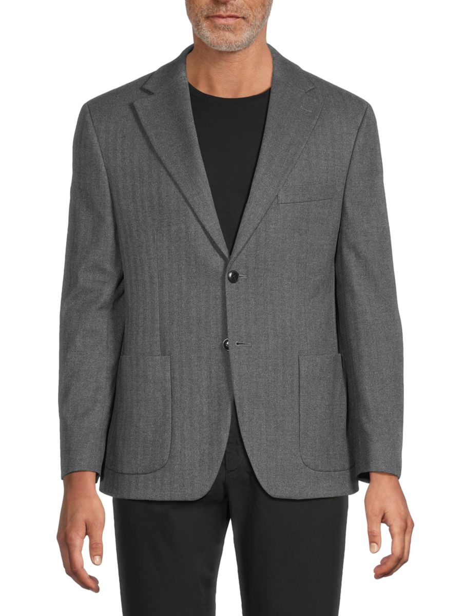 

Спортивное пальто классического кроя из шерстяной смеси с узором ёлочка Michael Kors, цвет Medium Grey, Серый, Спортивное пальто классического кроя из шерстяной смеси с узором ёлочка Michael Kors, цвет Medium Grey