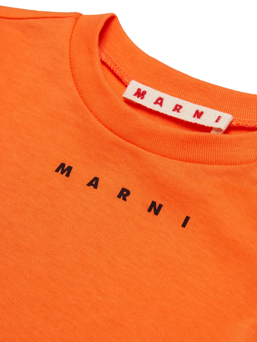 Футболка с логотипом Marni Kids, оранжевый — фото 4