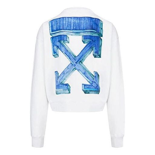 

Толстовка fw20 marker arrows loose sweater men white Off-White, белый