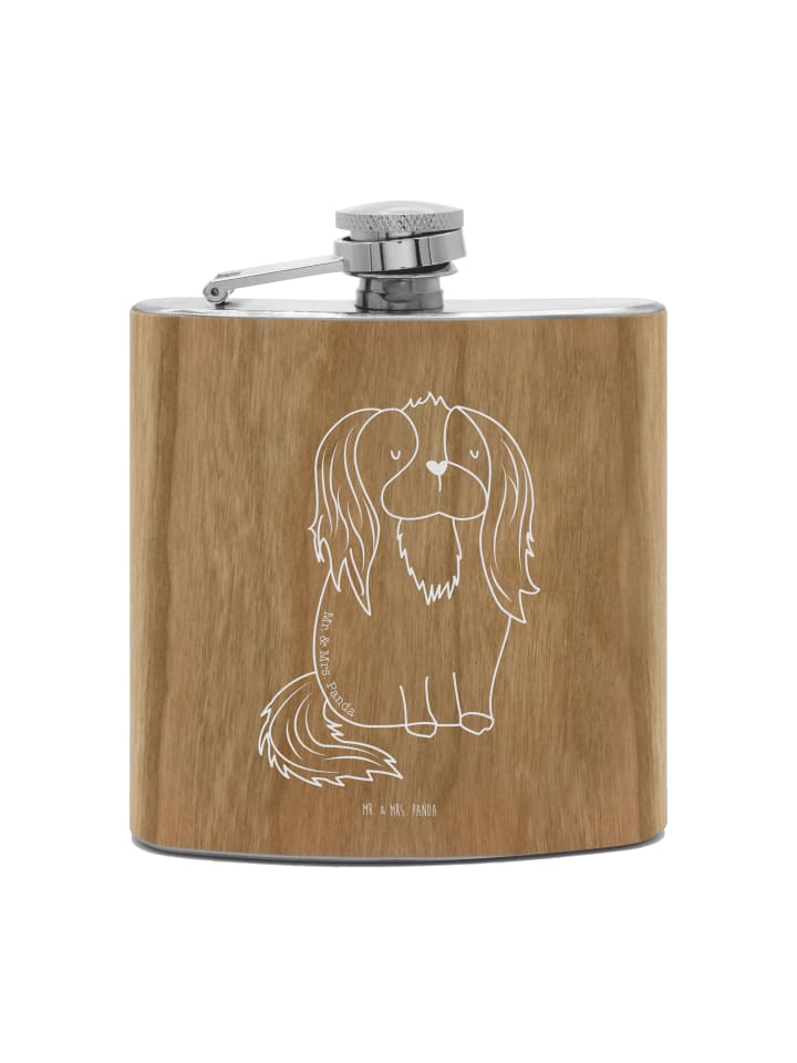 

Mr. & Mrs. Panda Фляжка с изображением собаки породы кавалер-кинг-чарльз-спаниель... коричневого цвета