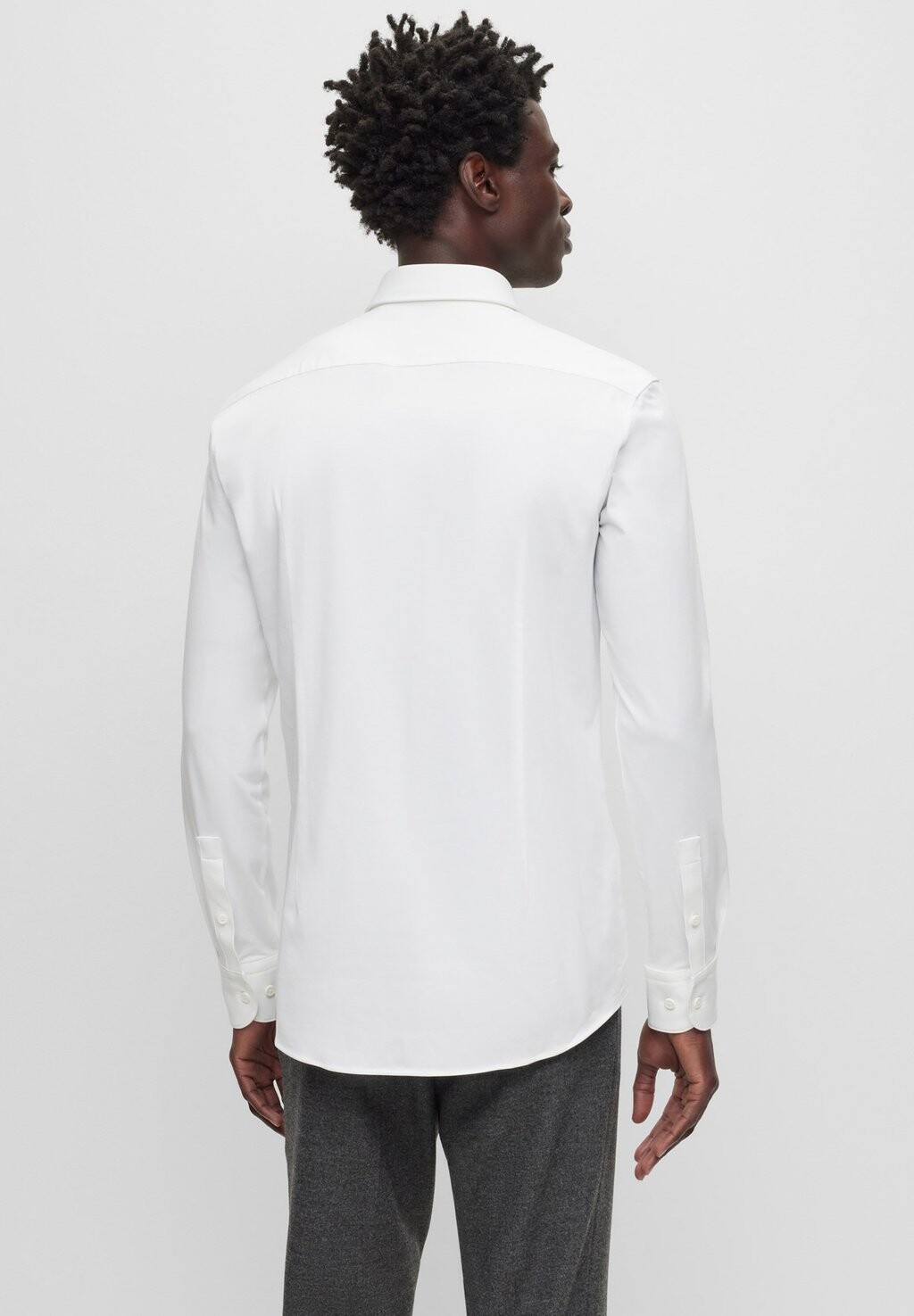 Классическая рубашка Slim Fit Langarm BOSS, белый — фото 3