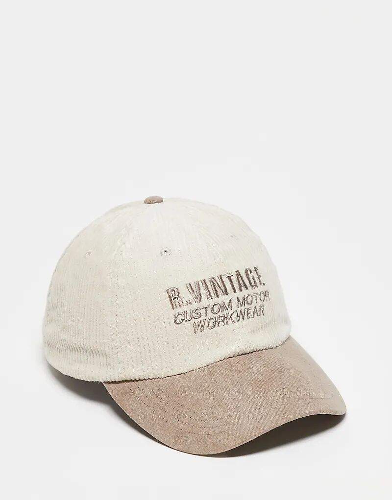 

Регенерированная винтажная кепка унисекс с фирменной символикой на кремовом шнуре