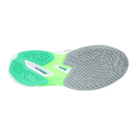 Мужские теннисные кроссовки для грунта «Solution Speed FF 4» от ASICS, White X Green — фото 3