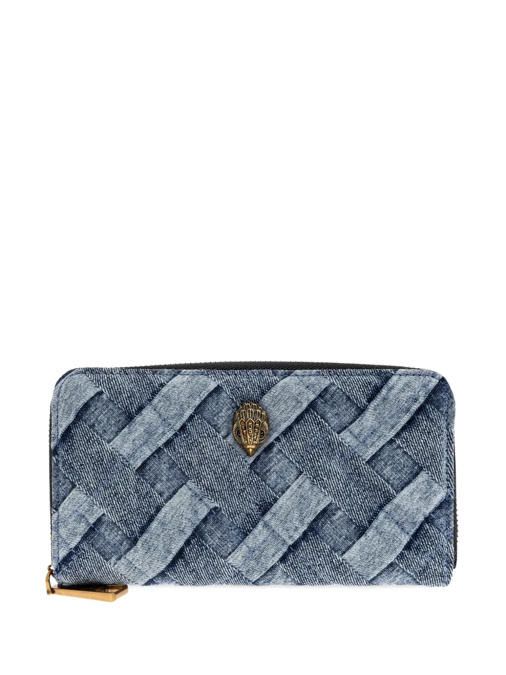 

Сумка Kensington из плетеного денима с круговой застежкой-молнией Kurt Geiger London, синий