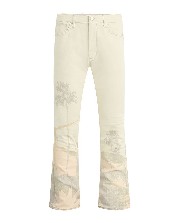 

Укороченные расклешенные джинсы Walker Kick Flare Straight Fit с эффектом потертостей в цвете Natural Desert White Hudson, белый