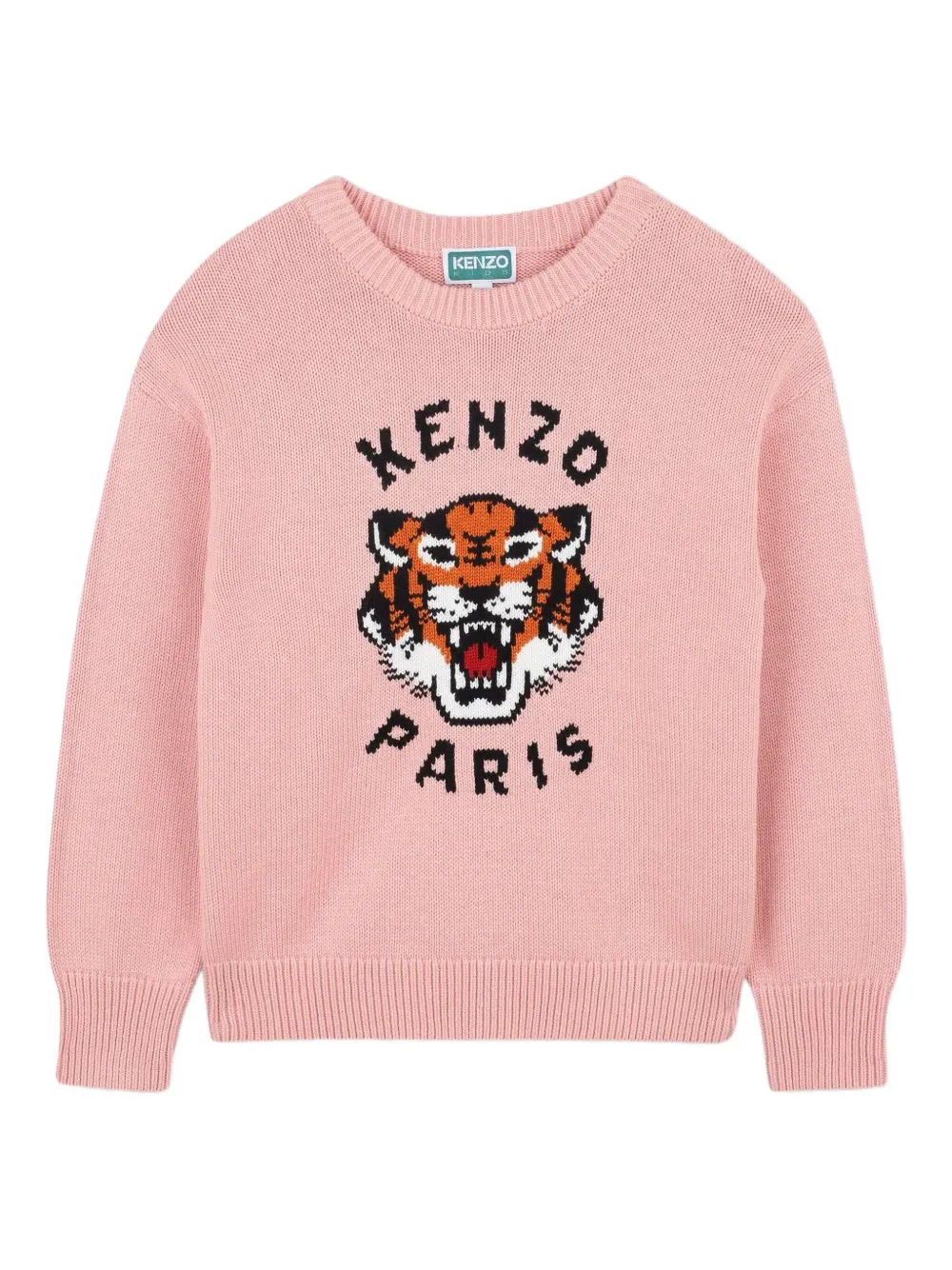 

Свитер с декором Tiger Head Kenzo Kids, розовый