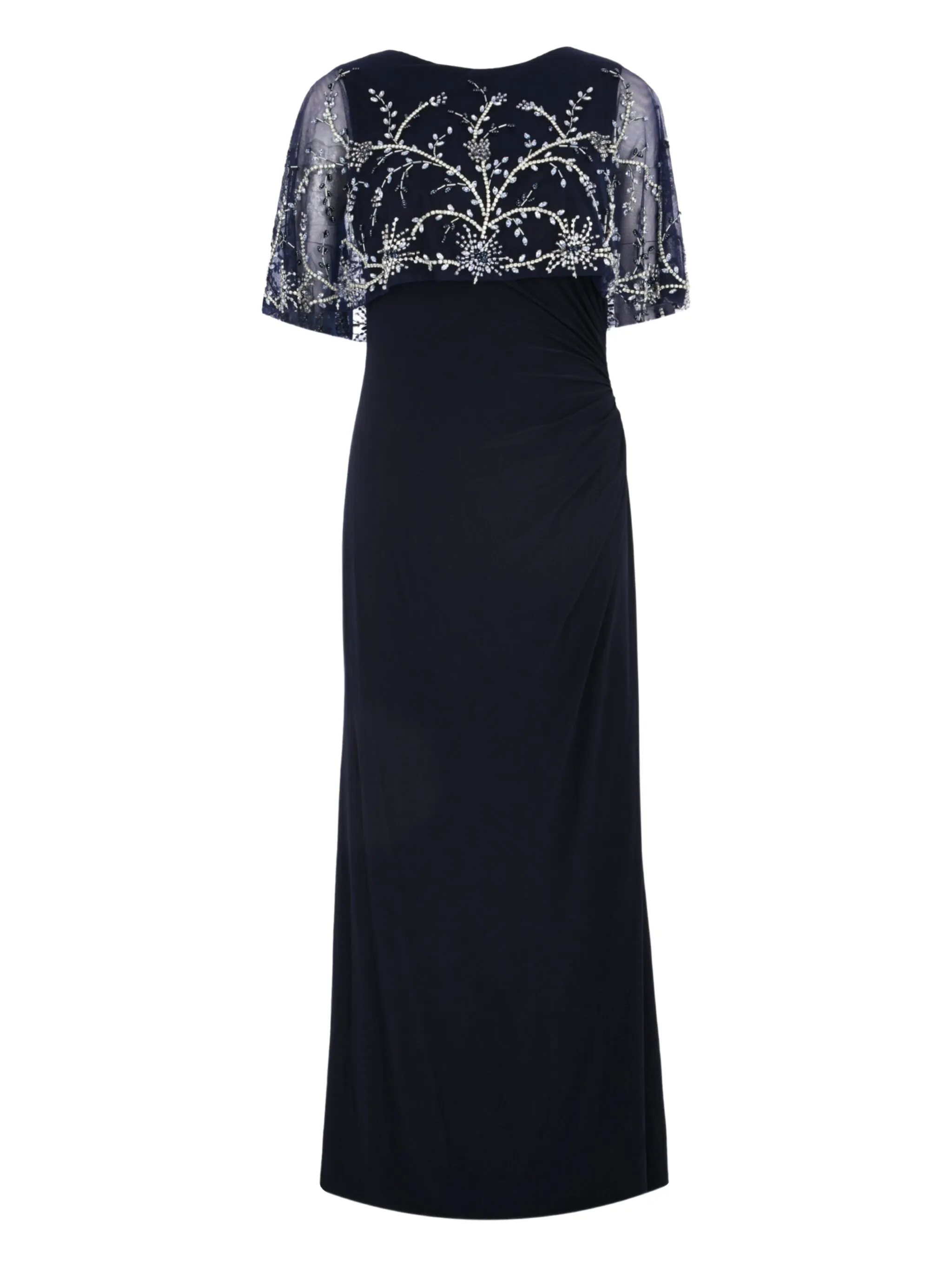 

Платье макси с бусинами Mac Duggal, синий