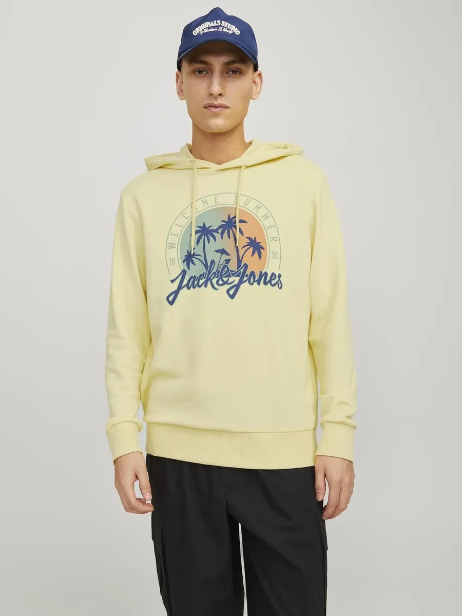 

Толстовка Jack & Jones "JJSUMMER VIBE SWEAT HOOD", цвет French Vanilla