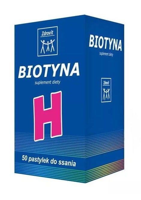 

H Biotyna таблетки укрепляющие волосы, кожу, ногти, 50 шт.