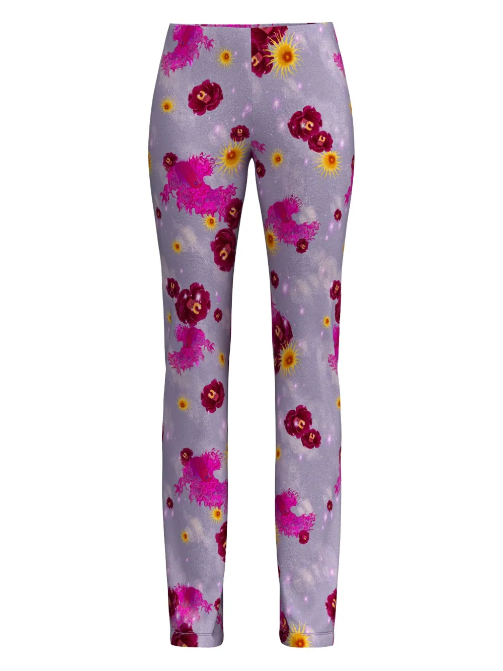 

Брюки с цветочным принтом Maccapani, фиолетовый