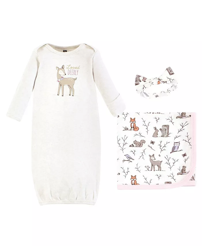 

Комплект Hudson Layette Essentials для новорожденных девочек: платье, пеленка и головной убор на выбор Hudson Baby, розовый