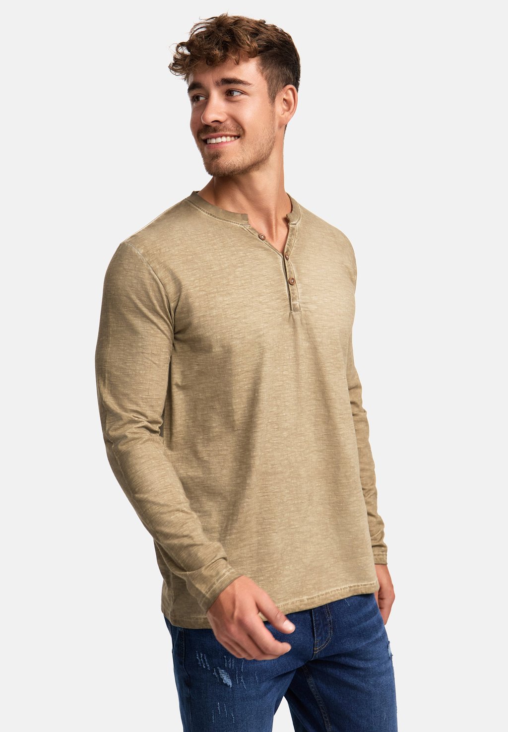 

Топ с длинными рукавами INDICODE JEANS, коричневый
