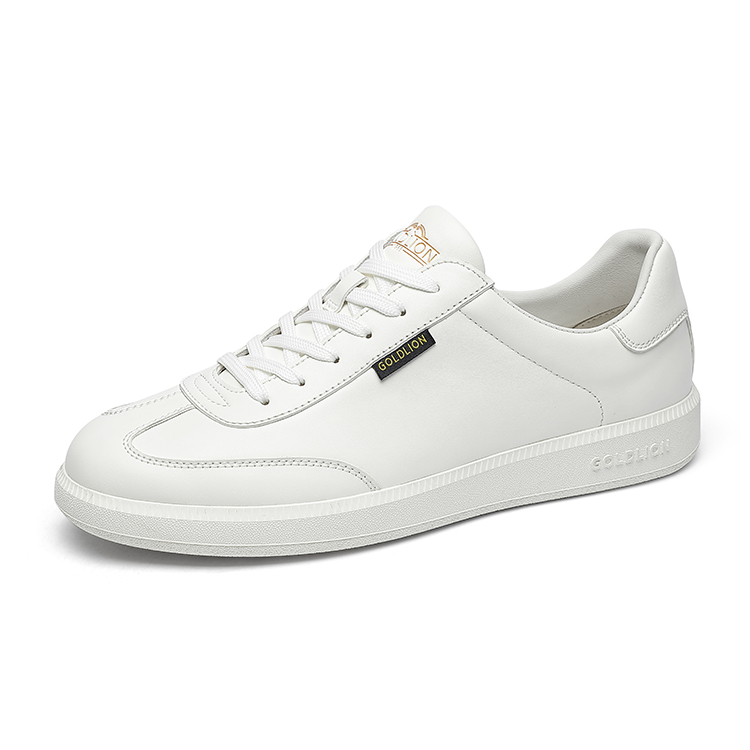 GOLDLION Мужские низкие скейтерские кеды белые, цвет White — фото 2
