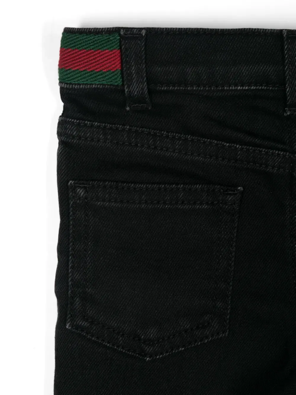 Джинсы Web-Detail Gucci Kids, черный — фото 3
