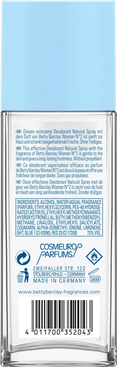 Део Naturalspray Zerstäuber женский №2 750мл Betty Barclay — фото 2