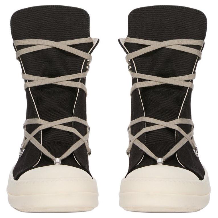 

Высокие кожаные кроссовки мужские черные Rick Owens DRKSHDW