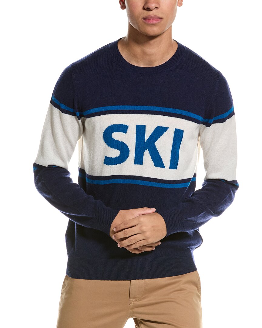 

Свитер Brodie Cashmere из шерсти и смеси кашемира, синий