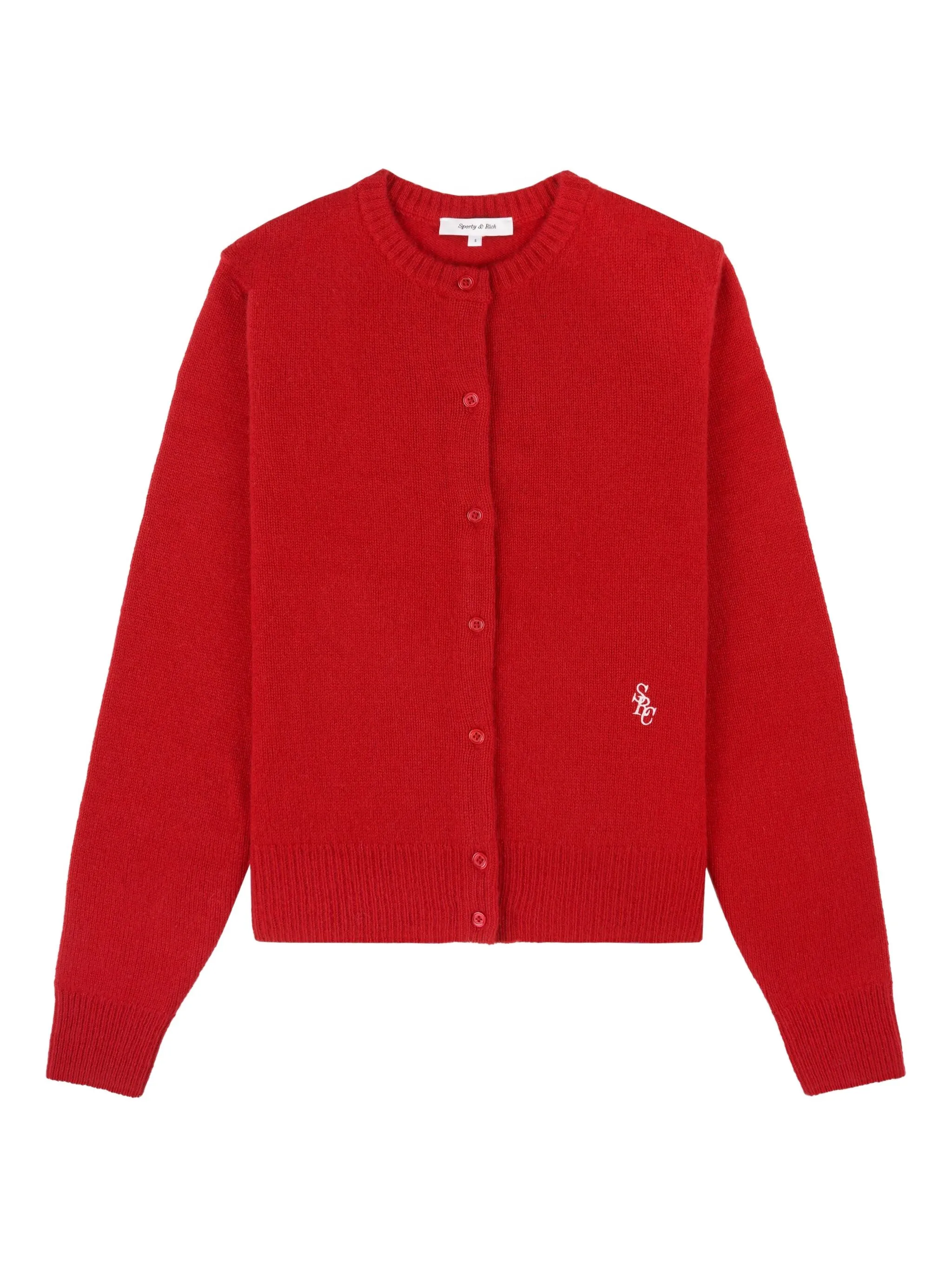 

Кардиган на пуговицах с вышивкой Sporty & Rich, красный