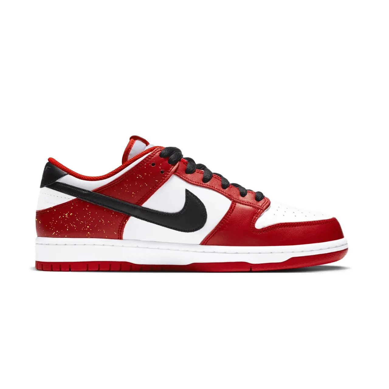 Nike Кроссовки для скейтбординга dunk leather low top подростковые red white gold — фото 3