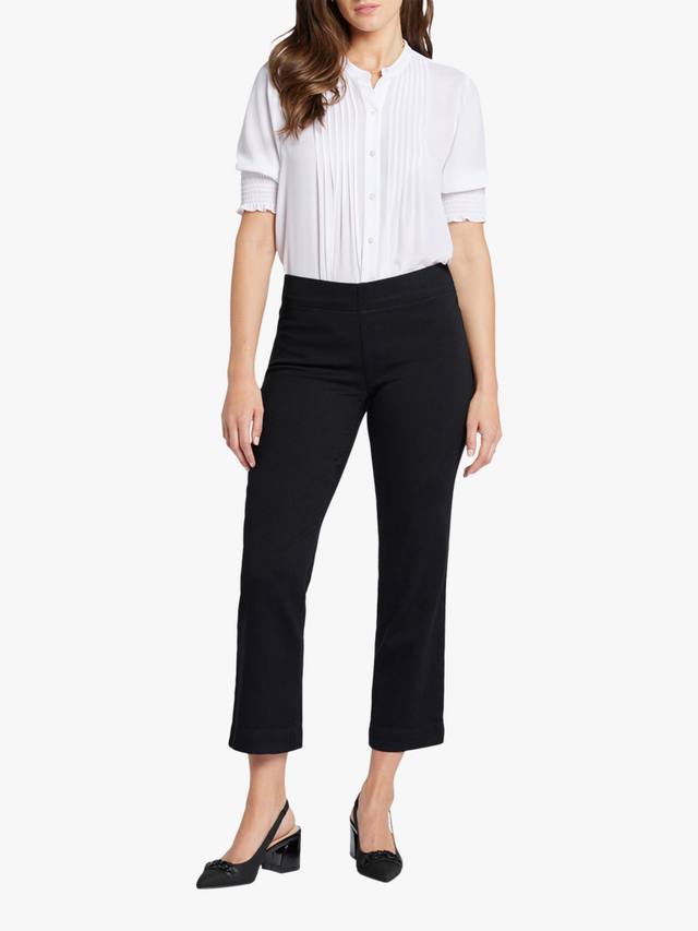 

Брюки Bailey Relaxed Straight Ankle Pull-On из мягкого денима Soft-Contour NYDJ, Black Overdye